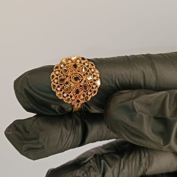 01 Pcs Gold Plated Ring For Ladies | Girls – Fancy