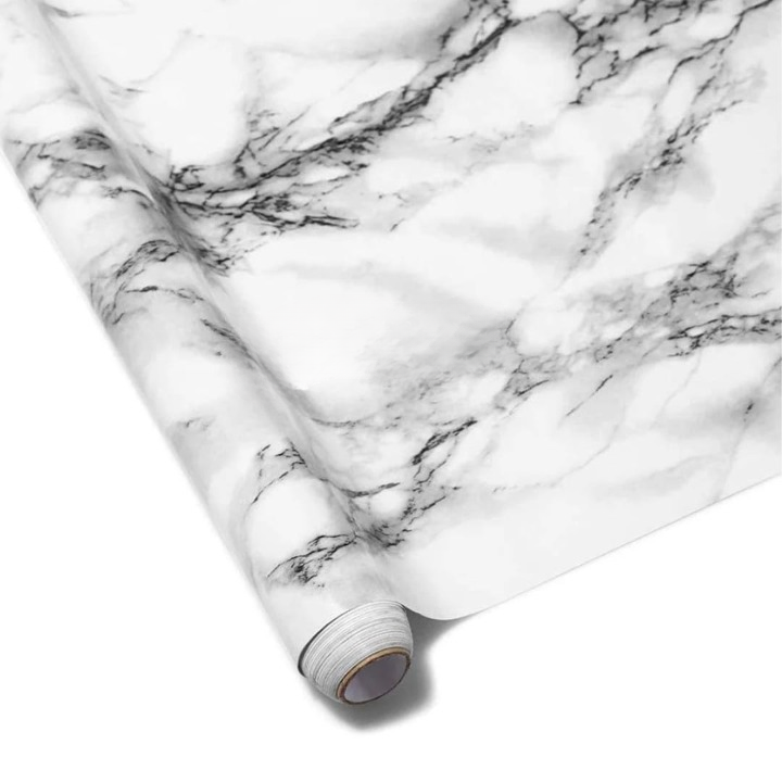 Self Adhesive Black Marble Sheet For Kitchen,(60×200)