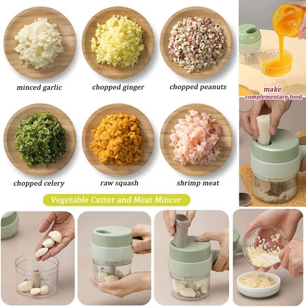 5 In 1 Handheld Hammer Electric Vegetable Chopper Machine