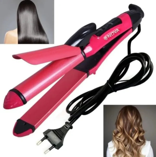 Nova 2-in-1 Hair Straightener & Curler– Model Nh-2009