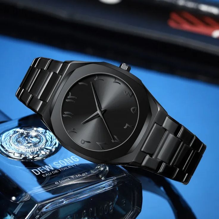 Black Aura Quartz Watch| Full Black Color Watch