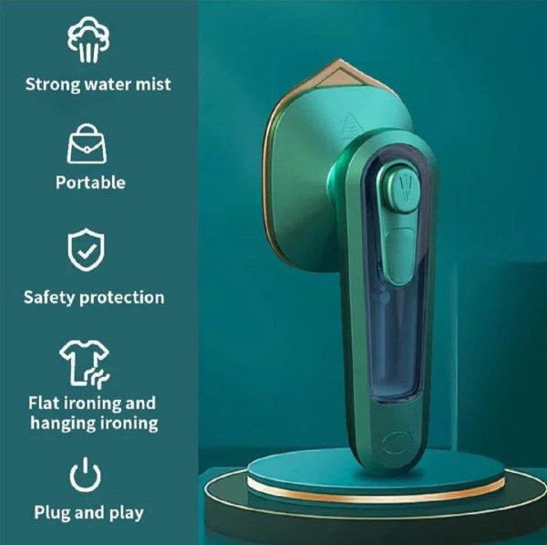 Portable Mini Electric Steam Iron 40w Ceramic Soleplate 80ml Water Tank
