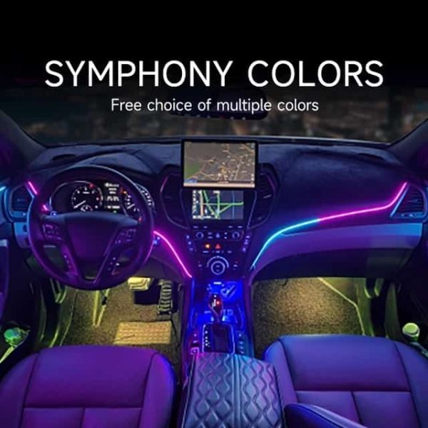 Car Usb Rgb Neon Optic Strip Ambient Light |