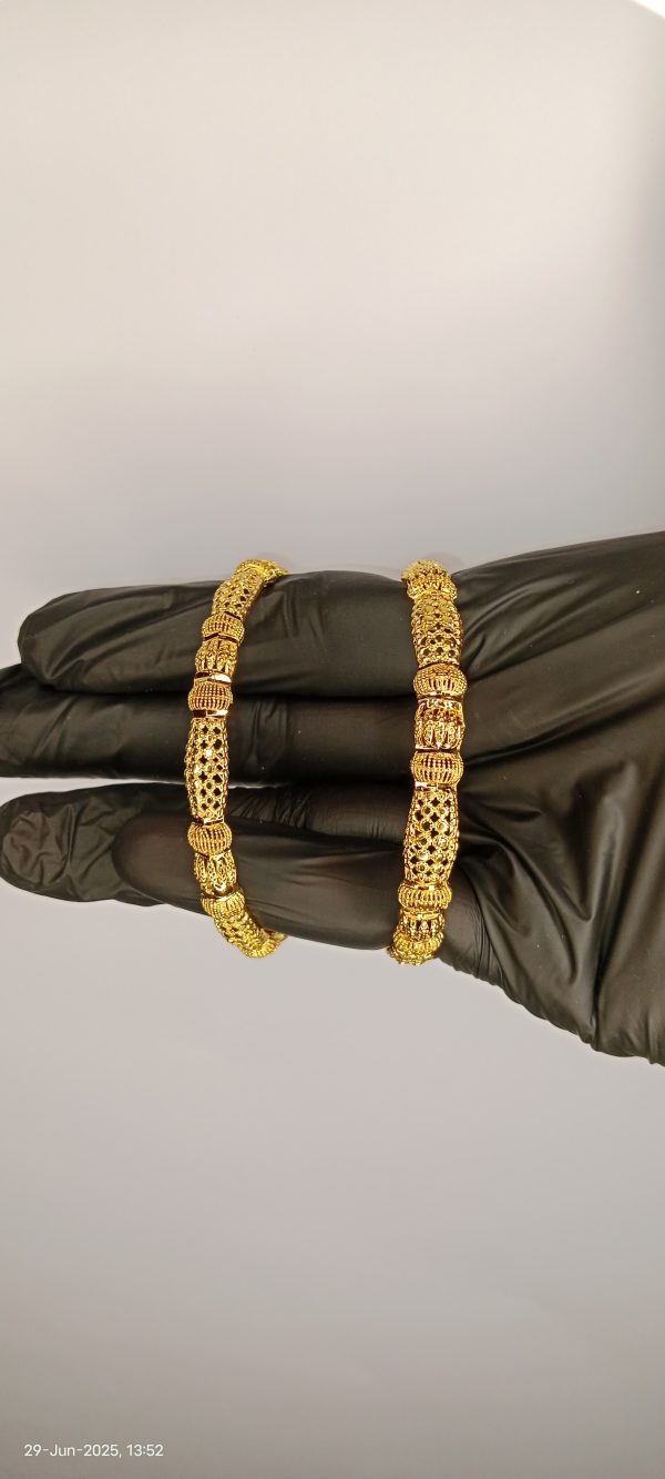 Gold Plated Bangle Set-2.5inch Without Box