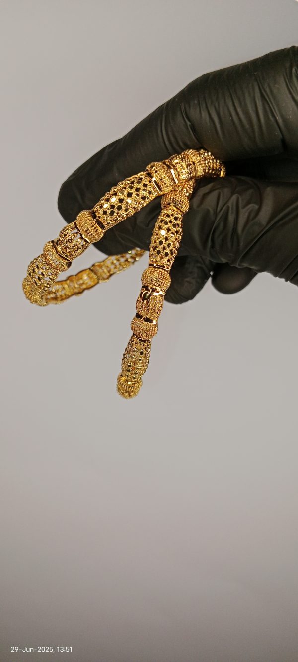 Gold Plated Bangle Set-2.5inch Without Box