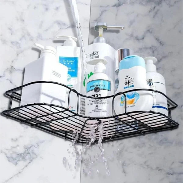 Metal Corner Rack For Bathroom & Kitchen(with 2 Adhesive Screws)