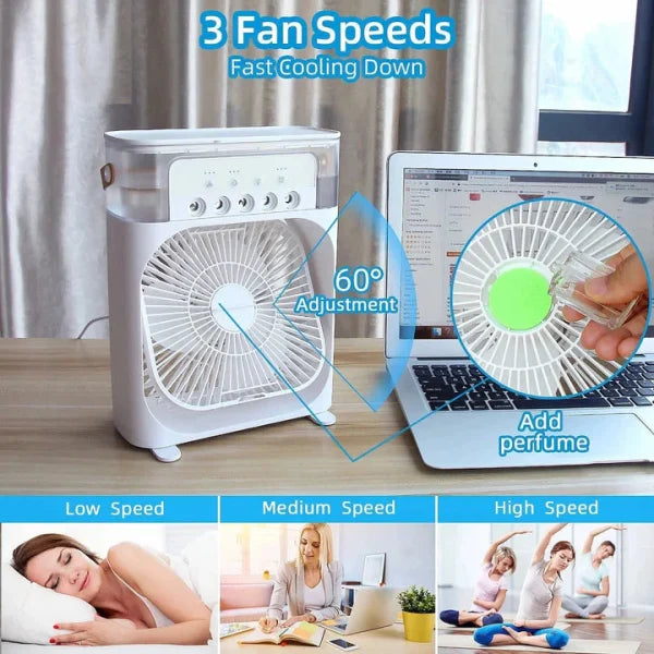 Portable Air Conditioner Fan Usb Electric Fan With Led lights