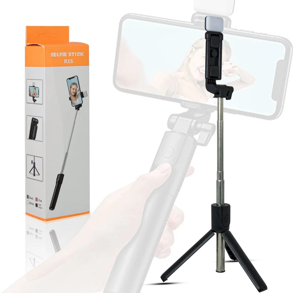 R1s Selfie Stick With Tripod |Foldable Selfie Rod For Phone