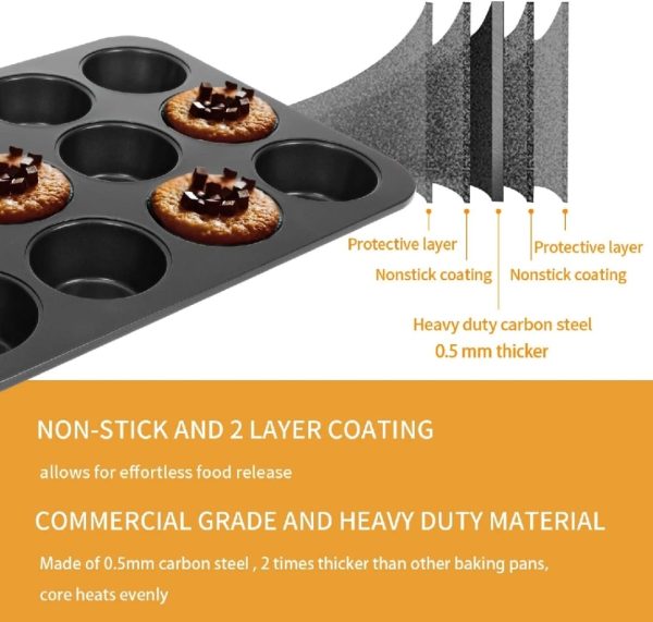 6-cup Muffin Pan – Non-stick Carbon Steel