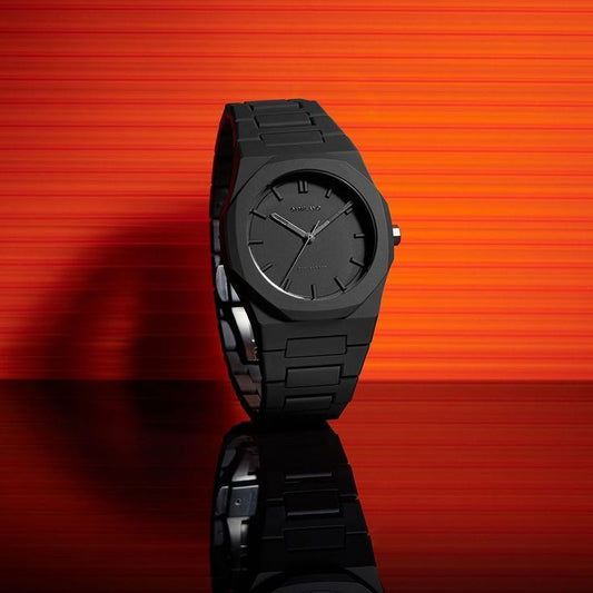 Black Aura Quartz Watch| Full Black Color Watch