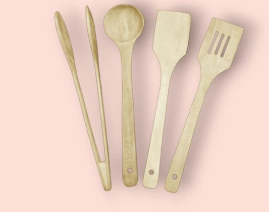 Pack Of 4 – Wooden Spoon Set |