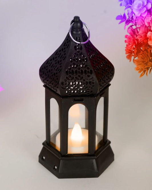 Antique Black Candle Lamp| Portable Small Lamp