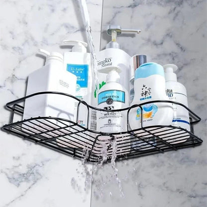Metal Corner Rack For Bathroom & Kitchen(with 2 Adhesive Screws)