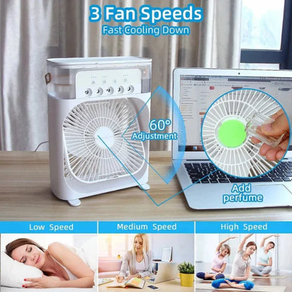 Portable Air Conditioner Fan Usb Electric Fan With Led lights
