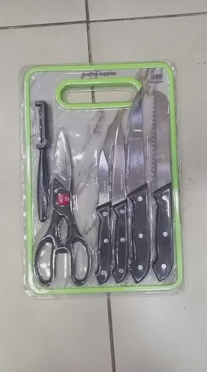 6 In 1 Stainless Steel Knives Set– All-in-one
