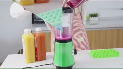 Silicone Ice Tray With Plastic Cover Cap Mini Ice Cube Tray – (1 Pc)